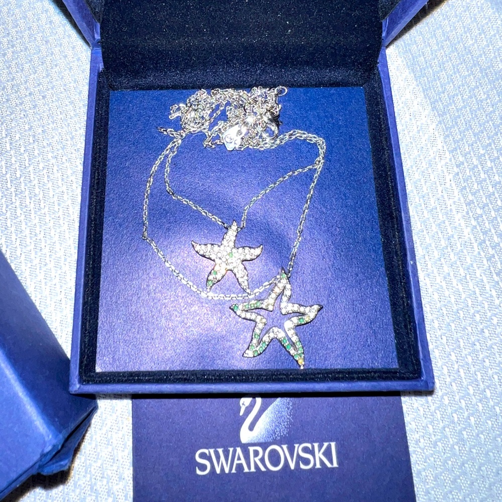 Swarovski crystal Starfish Layered Necklace